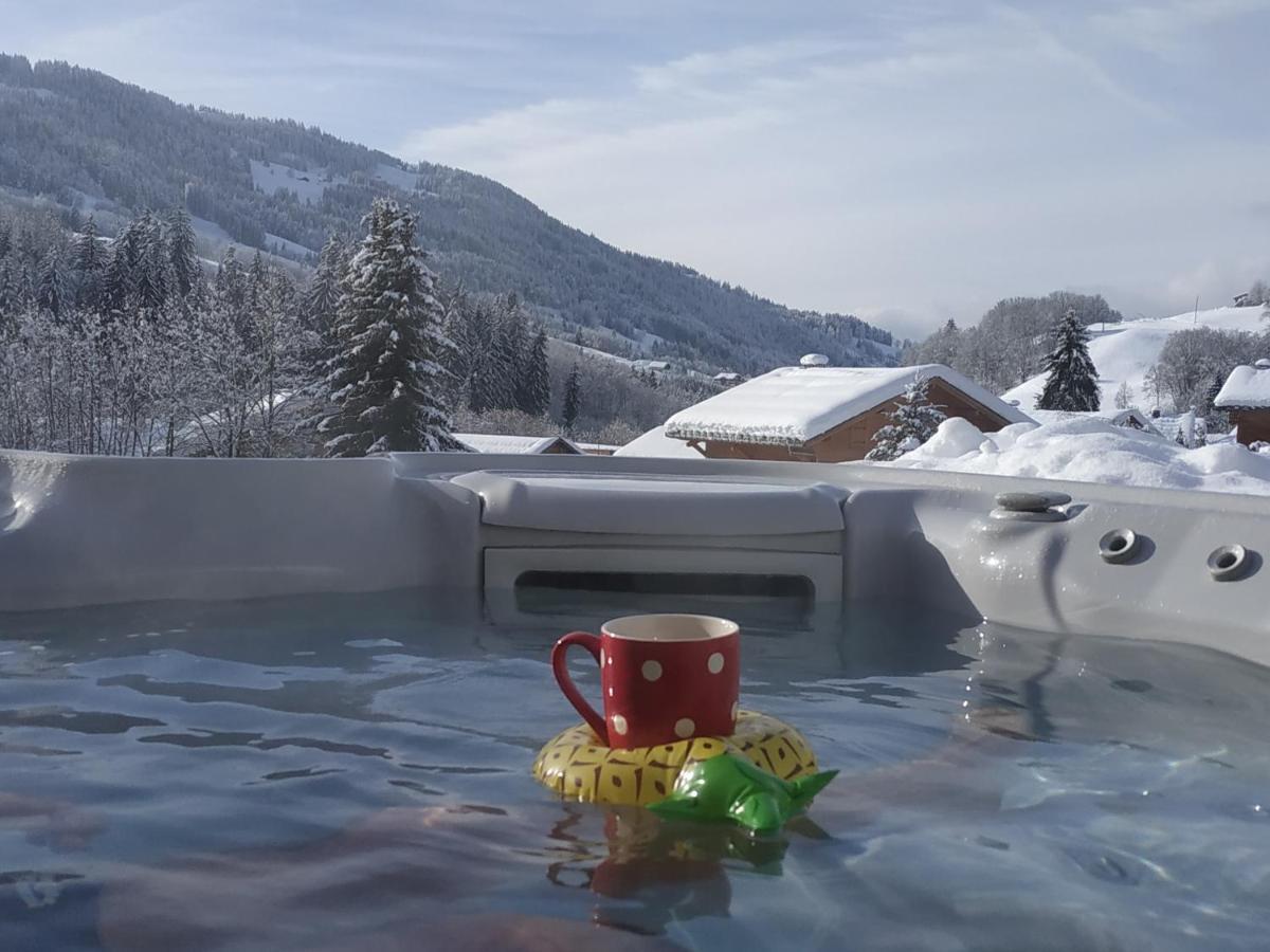 A4 Km De Megeve Tres Joli Studio Avec Jacuzzi ,Vue Sur Les Montagnes Au Calme Праз-Сур-Арлы Экстерьер фото