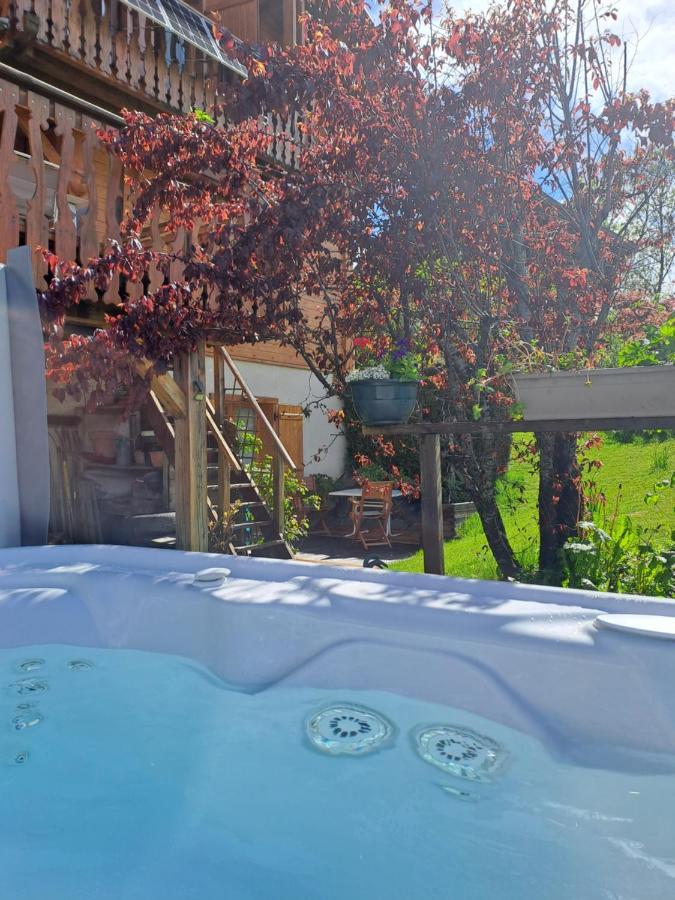 A4 Km De Megeve Tres Joli Studio Avec Jacuzzi ,Vue Sur Les Montagnes Au Calme Праз-Сур-Арлы Экстерьер фото